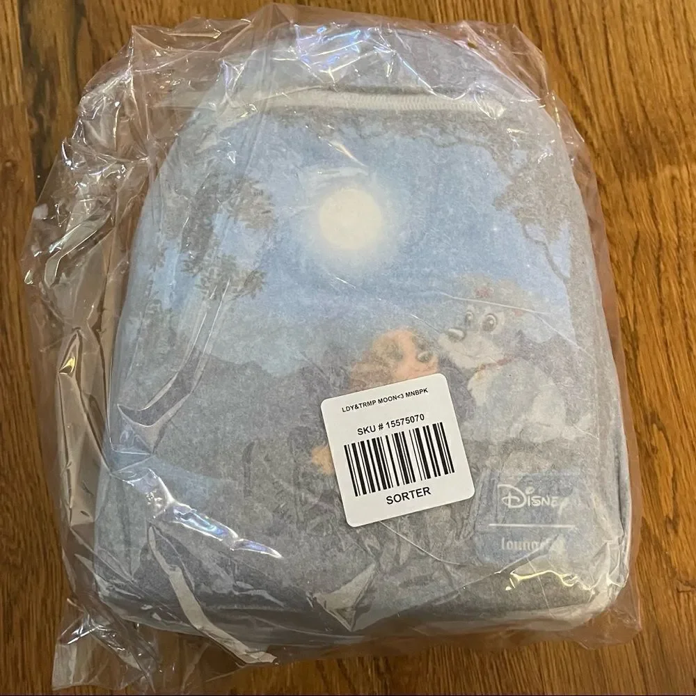 Loungefly Disney Lady and The Tramp Moonlight stroll mini backpack NWT